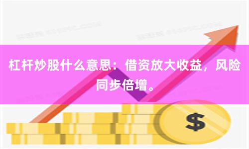 杠杆炒股什么意思：借资放大收益，风险同步倍增。